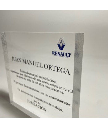 PLACAS CONMEMORATIVAS EN METACRILATO